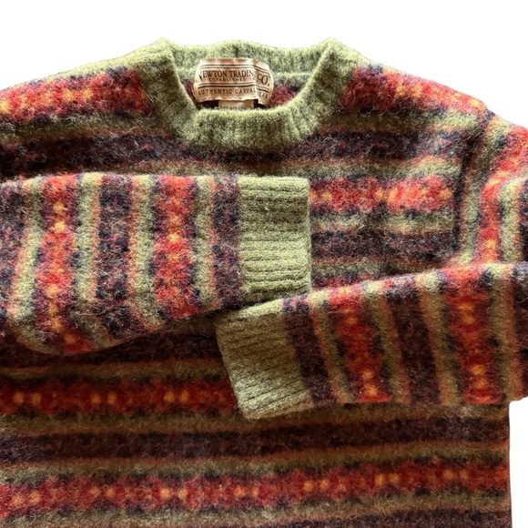Shetland Wool Winter Sweater Newton Trading Co. Child Medium Large Vintage - Picture 1 of 15
